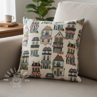 Dekorační látka premium Shop Boutique City digital print