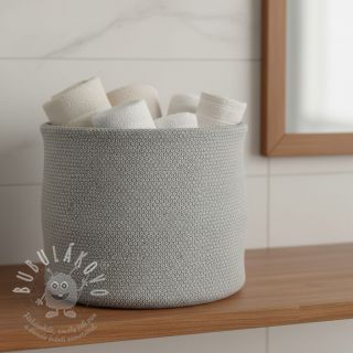 Dekorační látka DOBBY Coloured Dot grey