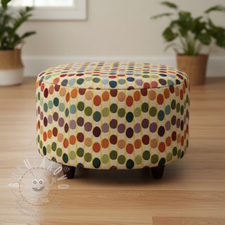 Dekorační látka GOBELIN PREMIUM Graphic Dots Wave