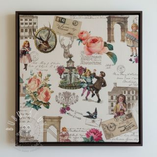 Dekorační látka premium Linenlook Poetry Romantic Scene digital print