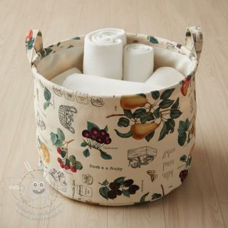 Dekorační látka premium Linenlook Redfruit Jam Recipe digital print