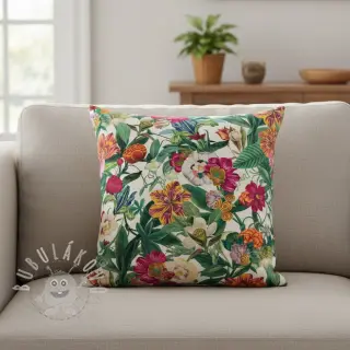 Dekorační látka premium Linenlook Flashy Floral Party digital print