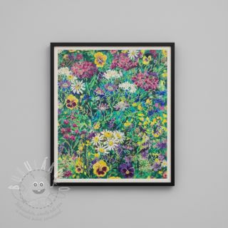 Dekorační látka premium Spring Flower Garden digital print