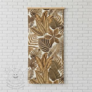 Dekorační látka premium Leaf Embroidery digital print