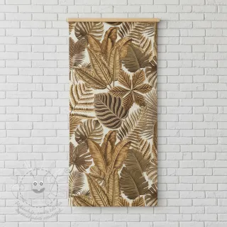 Dekorační látka premium Leaf Embroidery digital print