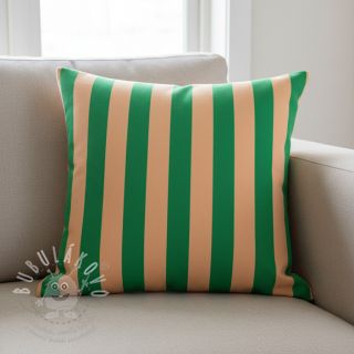 Dekorační látka premium Joyful Basic Stripe green digital print