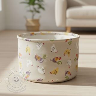 Dekorační látka Linenlook Rooster And Chick