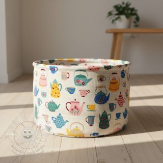 Dekorační látka premium Happy Teapot Party