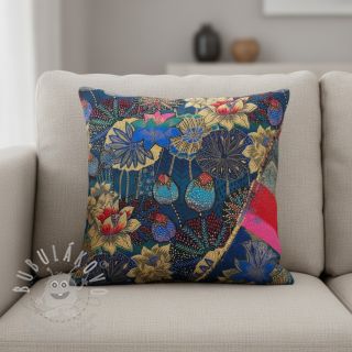 Dekorační látka jacquard Opium allover bleu