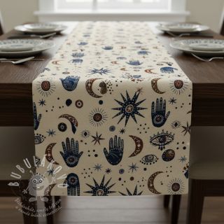 Dekorační látka jacquard Namaste allover blanc