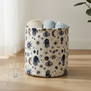 Dekorační látka jacquard Namaste allover blanc