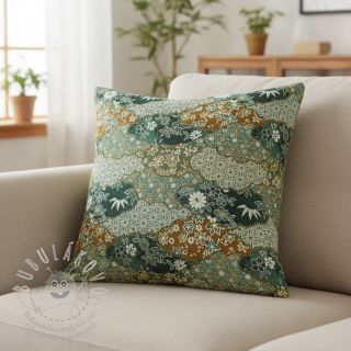 Dekorační látka jacquard Nuage allover kaki