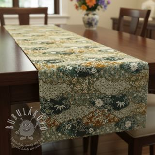 Dekorační látka jacquard Nuage allover kaki