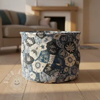 Dekorační látka jacquard Tucan allover bleu