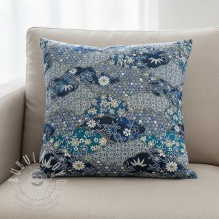 Dekorační látka jacquard Nuage allover bleu