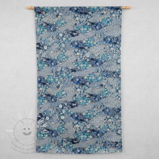 Dekorační látka jacquard Nuage allover bleu