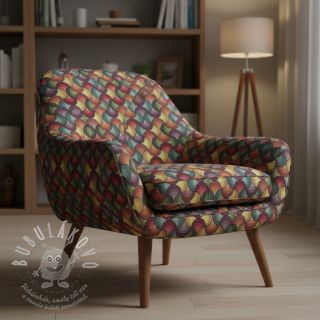 Dekorační látka GOBELIN PREMIUM Graphic Wave Scale