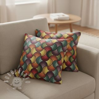 Dekorační látka GOBELIN PREMIUM Graphic Wave Scale