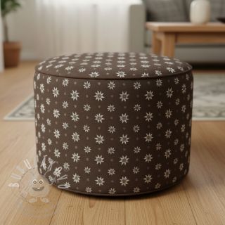 Dekorační látka jacquard DOUBLE FACE Landhaus Edelweiss taupe