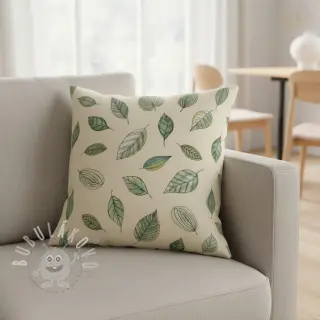 Dekorační látka Handpainted Leaf Art digital print
