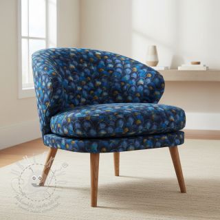 Dekorační látka Scale Peacock Feather digital print