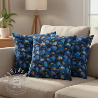 Dekorační látka Scale Peacock Feather digital print