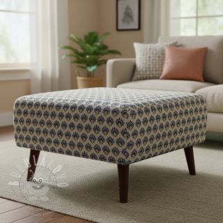 Dekorační látka Linenlook Graphic Peacock