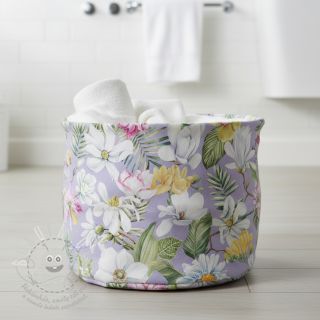 Dekorační látka Genoveva flower lila digital print