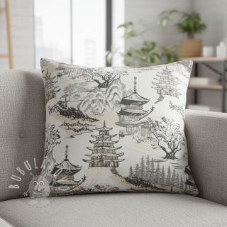 Dekorační látka Haru beige digital print