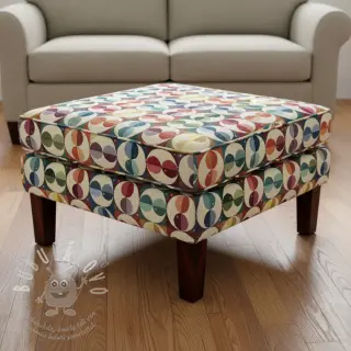 Dekorační látka GOBELIN PREMIUM Graphic square circle