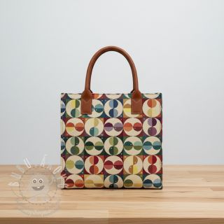 Dekorační látka GOBELIN Graphic square circle