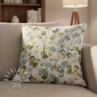 Dekorační látka Linenlook Eucalyptus boho leaf digital print