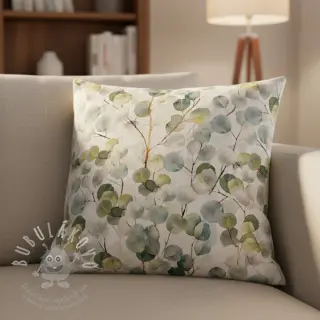 Dekorační látka Linenlook Eucalyptus boho leaf digital print