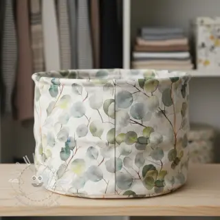 Dekorační látka Linenlook Eucalyptus boho leaf digital print