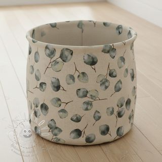 Dekorační látka Linenlook Eucalyptus watercolour branch