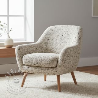 Dekorační látka Linenlook Dog cartoon line