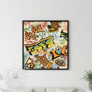 Dekorační látka premium Graffiti street art