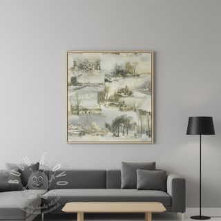 Dekorační látka Winter landscape digital print