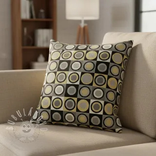 Dekorační látka jacquard Round circle luxury