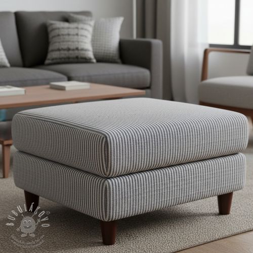 Dekorační látka DOBBY Colored stripe navy blue