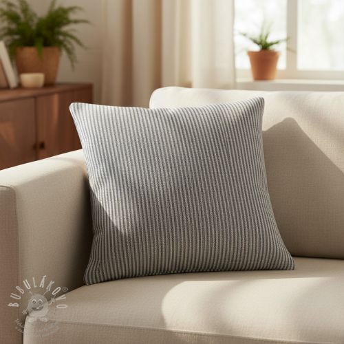 Dekorační látka DOBBY Colored stripe navy blue