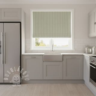 Dekorační látka DOBBY Colored stripe soft green