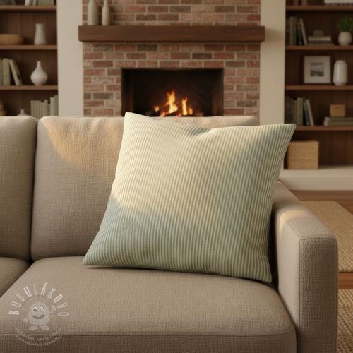 Dekorační látka DOBBY Colored stripe soft green