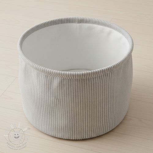 Dekorační látka DOBBY Colored stripe grey