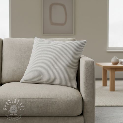 Dekorační látka DOBBY Colored stripe grey