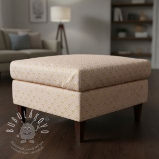 Dekorační látka Linenlook Art deco cubes rose metallic premium