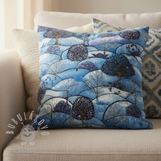 Dekorační látka Forest hill winter digital print