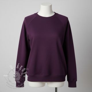 Teplákovina počesaná MELANGE bordeaux