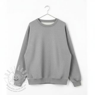 Teplákovina počesaná MELANGE light grey