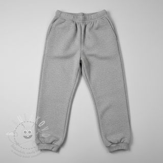 Teplákovina počesaná MELANGE light grey